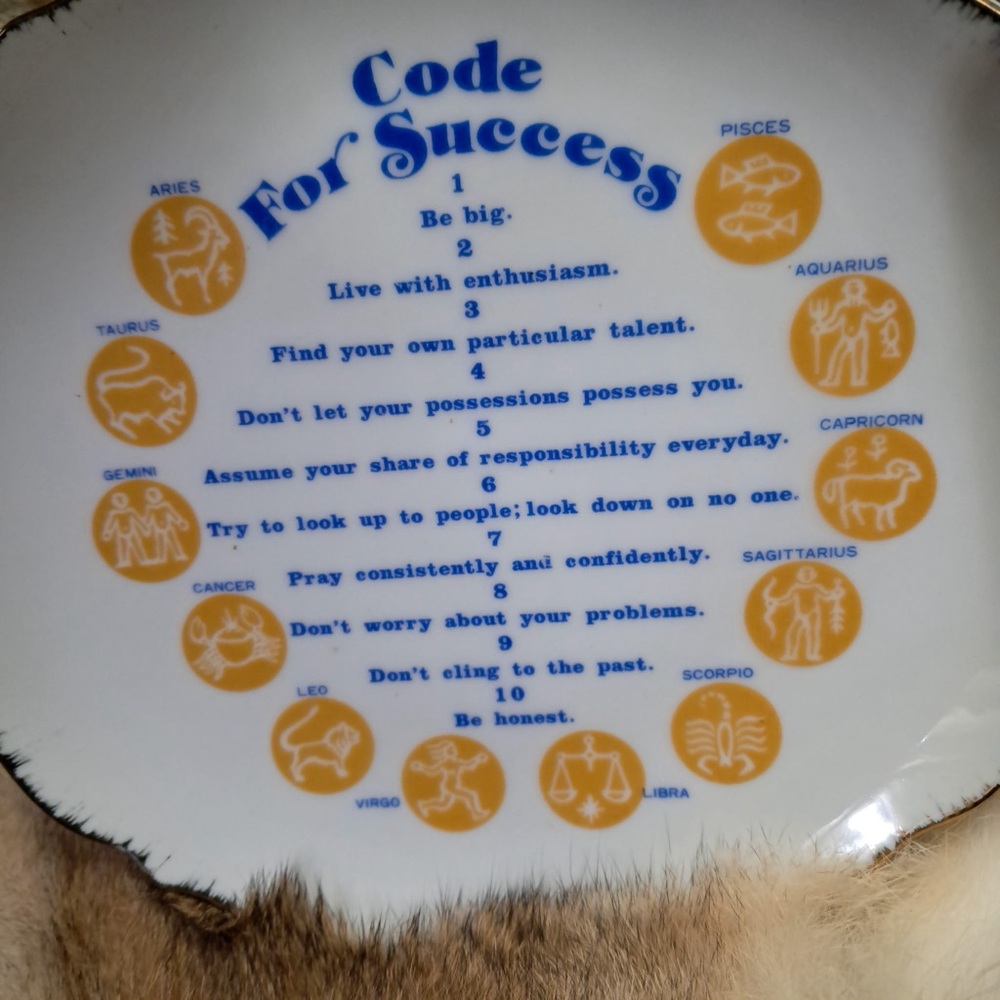 Vintage zodiac Decorative Plate